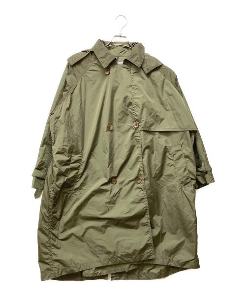 journal standard luxe（ジャーナルスタンダード ラックス）JOURNAL STANDARD LUXE (ジャーナルスタンダード ラックス) タフタ フードトレンチコート オリーブ サイズ:SIZE Freeの古着・服飾アイテム