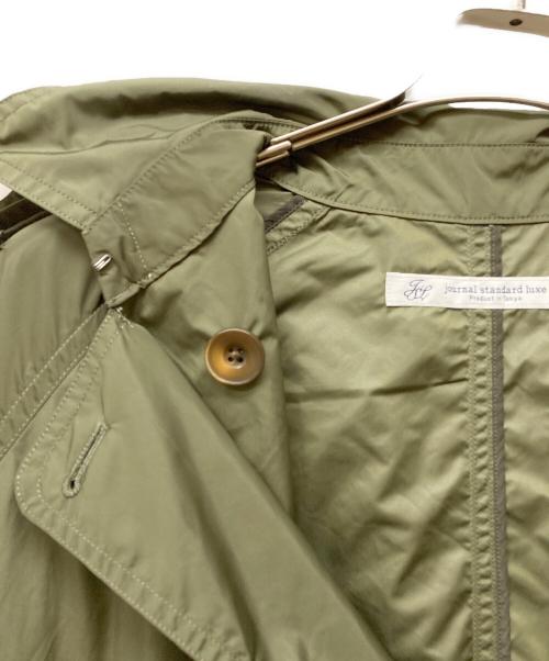 journal standard luxe（ジャーナルスタンダード ラックス）JOURNAL STANDARD LUXE (ジャーナルスタンダード ラックス) タフタ フードトレンチコート オリーブ サイズ:SIZE Freeの古着・服飾アイテム