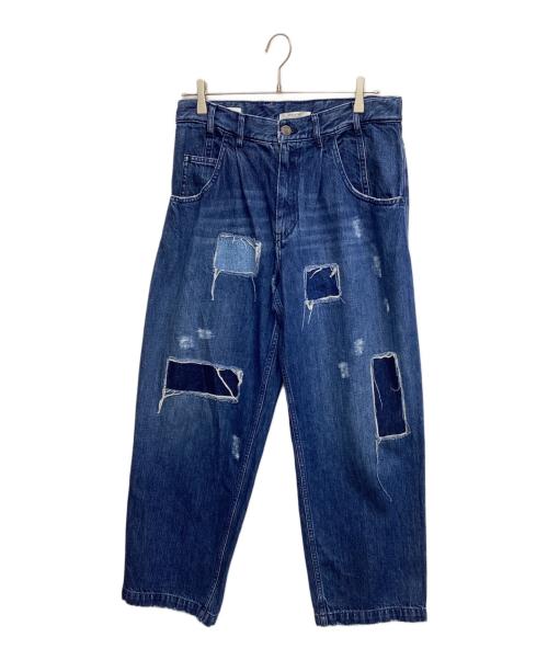 CellarDoor（セラードアー）CellarDoor (セラードアー) PATCH WIDE DENIM インディゴ サイズ:Ｌの古着・服飾アイテム