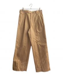 AURALEE（オーラリー）の古着「WASHED FINX CHINO ONE-TUCK PANTS」｜ブラウン