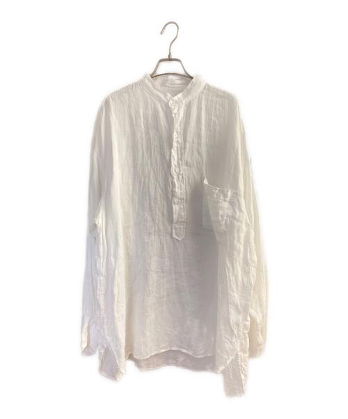 COMOLI（コモリ）COMOLI (コモリ) リネンWクロス プルオーバーシャツ ホワイト サイズ:3の古着・服飾アイテム