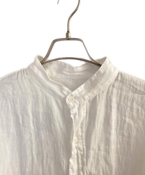 COMOLI（コモリ）COMOLI (コモリ) リネンWクロス プルオーバーシャツ ホワイト サイズ:3の古着・服飾アイテム