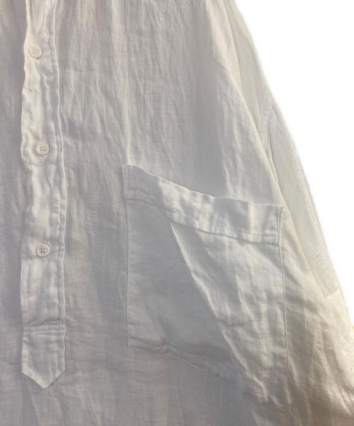 COMOLI（コモリ）COMOLI (コモリ) リネンWクロス プルオーバーシャツ ホワイト サイズ:3の古着・服飾アイテム