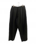 COMOLIコモリ）の古着「コットンダックステーパードパンツ」｜ブラック