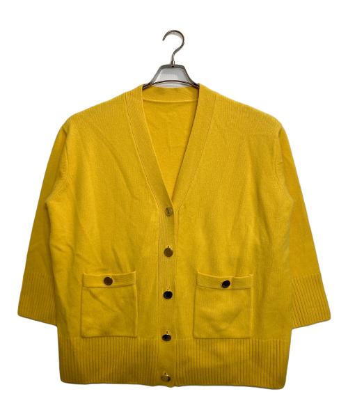 Diagram（ダイアグラム）Diagram (ダイアグラム) メリノウールニットカーディガン イエロー サイズ:36の古着・服飾アイテム