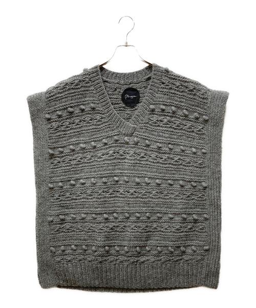 pheeta（フィータ）pheeta (フィータ) Clara ニットベスト グレー サイズ:記載なしの古着・服飾アイテム