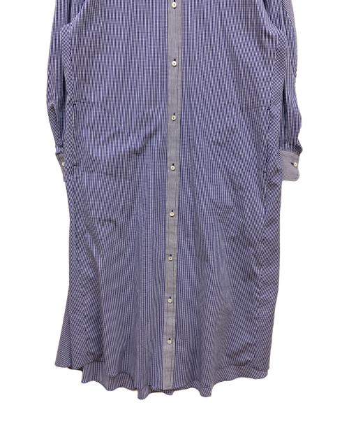 support surface（サポートサーフェス）support surface (サポートサーフェス) EFFE BEAMS (エッフェ ビームス) ギンガムチェックシャツワンピース ブルーの古着・服飾アイテム