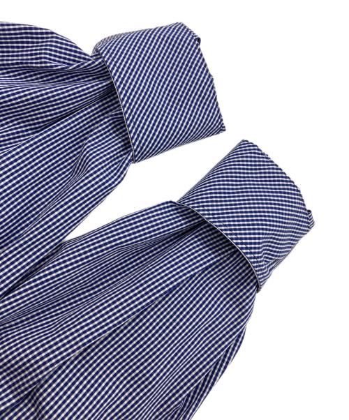 support surface（サポートサーフェス）support surface (サポートサーフェス) EFFE BEAMS (エッフェ ビームス) ギンガムチェックシャツワンピース ブルーの古着・服飾アイテム