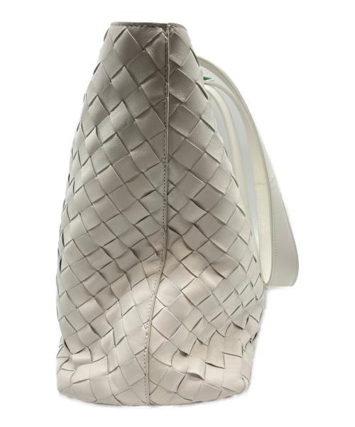 BOTTEGA VENETA（ボッテガベネタ）BOTTEGA VENETA (ボッテガベネタ) トートバッグ ホワイト×グリーンの古着・服飾アイテム