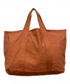 JAMES PERSEジェームスパース）の古着「コットンリネン キャンバストートバッグ」｜オレンジ