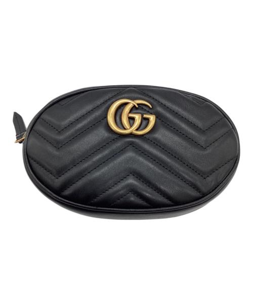 GUCCI（グッチ）GUCCI (グッチ) キルティングベルトバッグ ブラックの古着・服飾アイテム