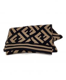 FENDI（フェンディ）の古着「ズッカ柄マフラー」｜ブラウン×ブラック