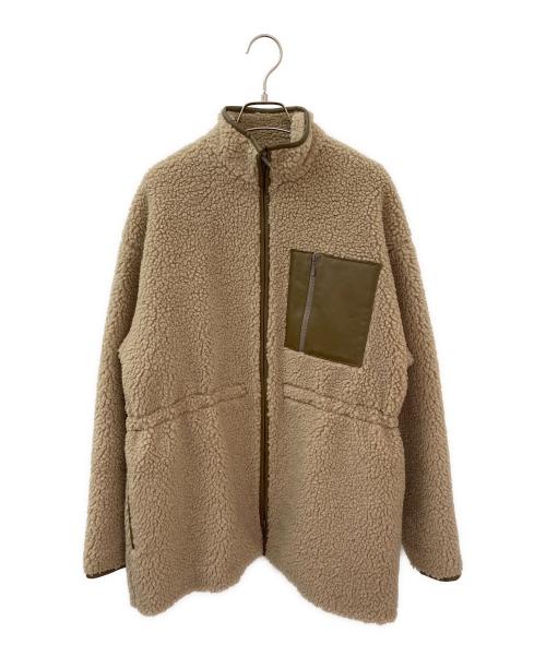 THIRD MAGAZINE（サードマガジン）THIRD MAGAZINE (サードマガジン) ボアミリタリーブルゾン グレージュ サイズ:９の古着・服飾アイテム