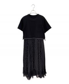 中古・古着通販】sacai (サカイ) ドッキングシャツワンピース ブラック