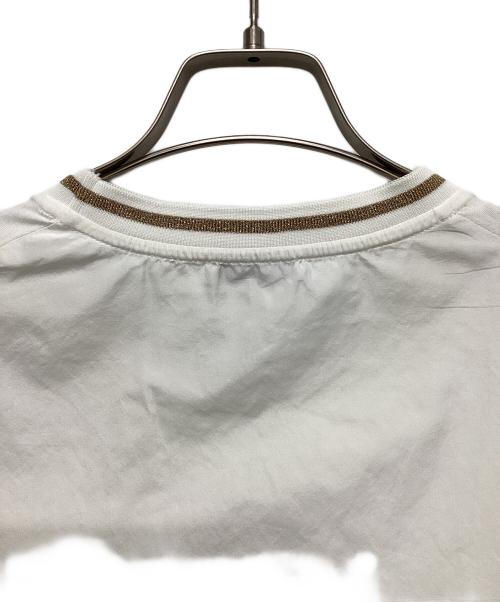 MONCLER（モンクレール）MONCLER (モンクレール) GIROCOLLOTシャツ ホワイト サイズ:Mの古着・服飾アイテム