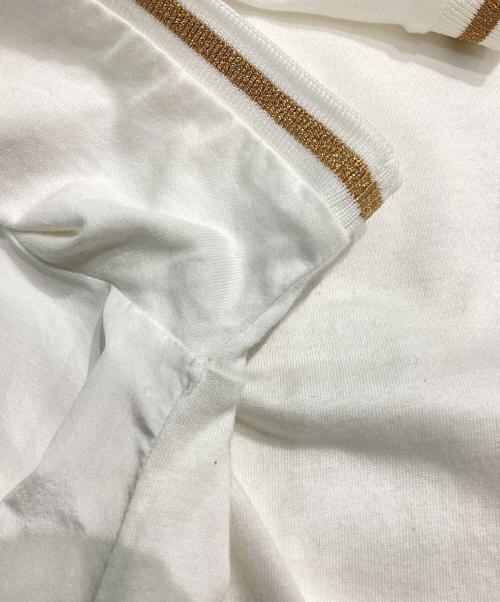 MONCLER（モンクレール）MONCLER (モンクレール) GIROCOLLOTシャツ ホワイト サイズ:Mの古着・服飾アイテム