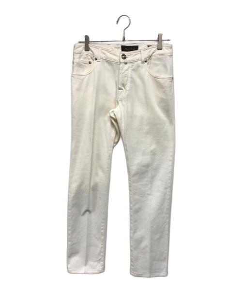 MOORER（ムーレー）MOORER (ムーレー) CREDI-DRL スリムフィットパンツ ホワイト サイズ:76cm (W30)の古着・服飾アイテム