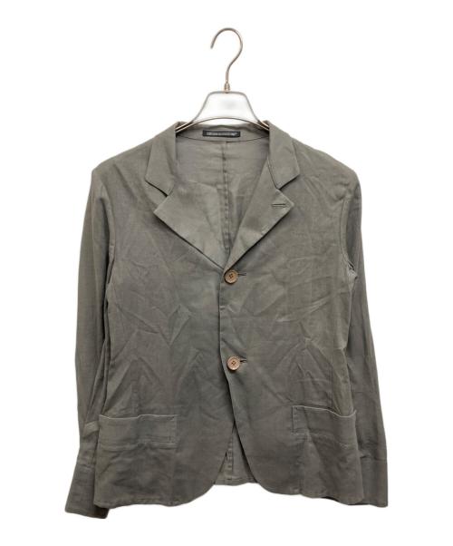yohji yamamoto+noir（ヨウジヤマモトプリュスノアール）yohji yamamoto+noir (ヨウジヤマモトプリュスノアール) コットンシアー2Bジャケット グレー サイズ:1の古着・服飾アイテム