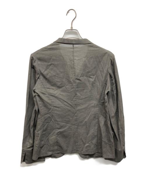 yohji yamamoto+noir（ヨウジヤマモトプリュスノアール）yohji yamamoto+noir (ヨウジヤマモトプリュスノアール) コットンシアー2Bジャケット グレー サイズ:1の古着・服飾アイテム