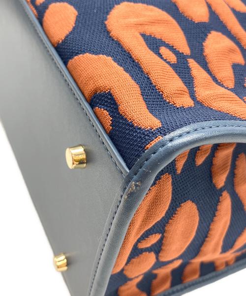 MY BEST BAG（マイベストバック）MY BEST BAG (マイベストバック) パターントートバッグ ネイビーの古着・服飾アイテム