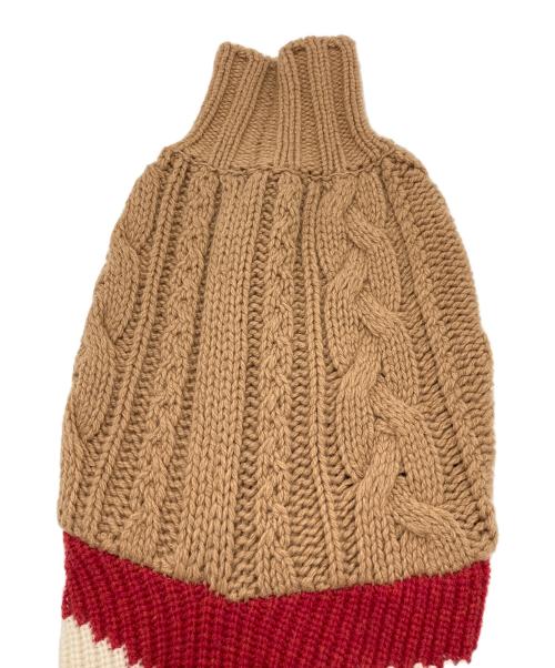 sacai（サカイ）sacai (サカイ) アシンメトリーダブルジップニット ブラウン×ホワイト サイズ:1の古着・服飾アイテム