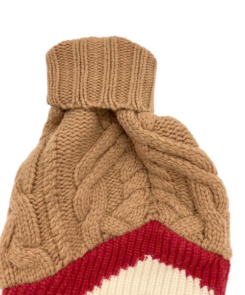 sacai（サカイ）sacai (サカイ) アシンメトリーダブルジップニット ブラウン×ホワイト サイズ:1の古着・服飾アイテム