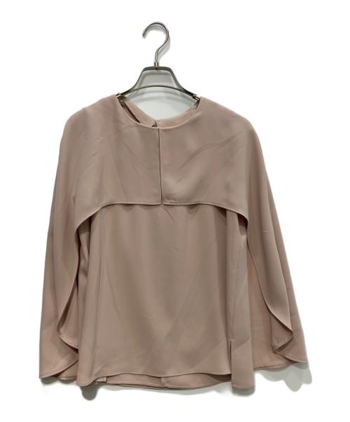 ANAYI（アナイ）ANAYI (アナイ) コンパクトサテンケープブラウス ベージュ サイズ:38の古着・服飾アイテム