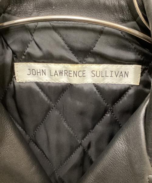 JOHN LAWRENCE SULLIVAN（ジョン ローレンス サリバン）JOHN LAWRENCE SULLIVAN (ジョン ローレンス サリバン) カウレザーレースアップダブルライダースジャケット ブラック サイズ:32の古着・服飾アイテム