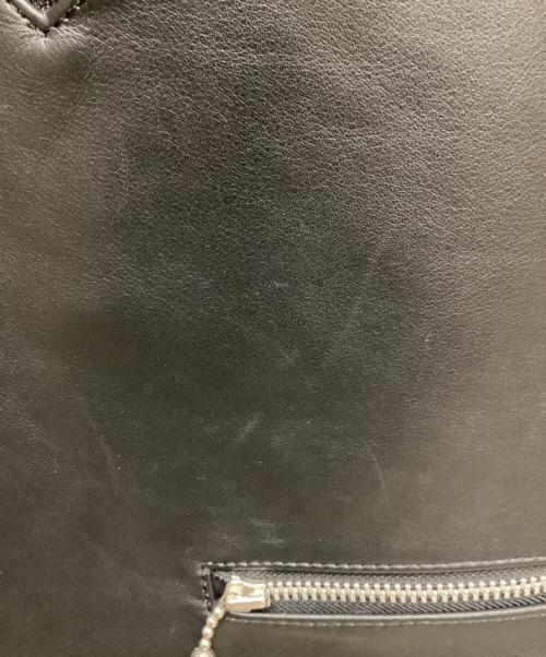 JOHN LAWRENCE SULLIVAN（ジョン ローレンス サリバン）JOHN LAWRENCE SULLIVAN (ジョン ローレンス サリバン) カウレザーレースアップダブルライダースジャケット ブラック サイズ:32の古着・服飾アイテム