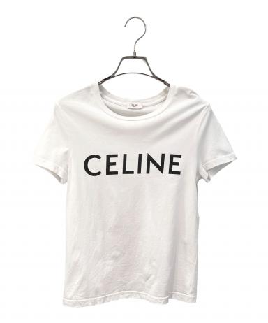 中古・古着通販】CELINE (セリーヌ) ロゴプリントTシャツ ホワイト