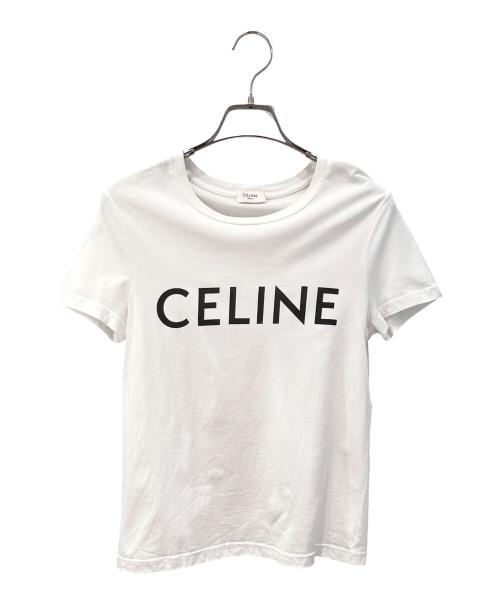 CELINE（セリーヌ）CELINE (セリーヌ) ロゴプリントTシャツ ホワイト サイズ:XSの古着・服飾アイテム