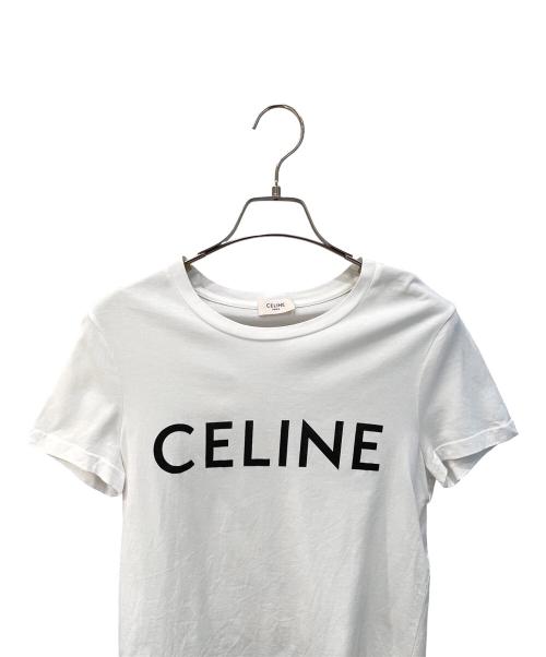 CELINE（セリーヌ）CELINE (セリーヌ) ロゴプリントTシャツ ホワイト サイズ:XSの古着・服飾アイテム