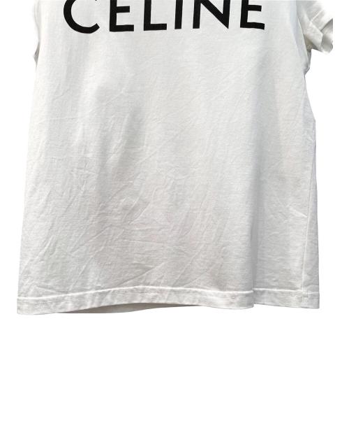 CELINE（セリーヌ）CELINE (セリーヌ) ロゴプリントTシャツ ホワイト サイズ:XSの古着・服飾アイテム