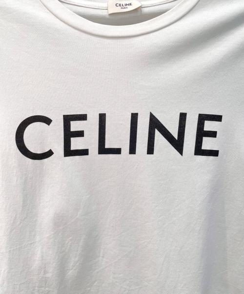 CELINE（セリーヌ）CELINE (セリーヌ) ロゴプリントTシャツ ホワイト サイズ:XSの古着・服飾アイテム