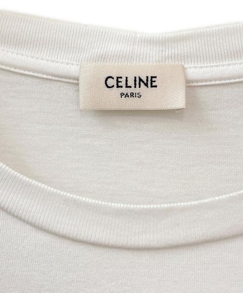 CELINE（セリーヌ）CELINE (セリーヌ) ロゴプリントTシャツ ホワイト サイズ:Mの古着・服飾アイテム