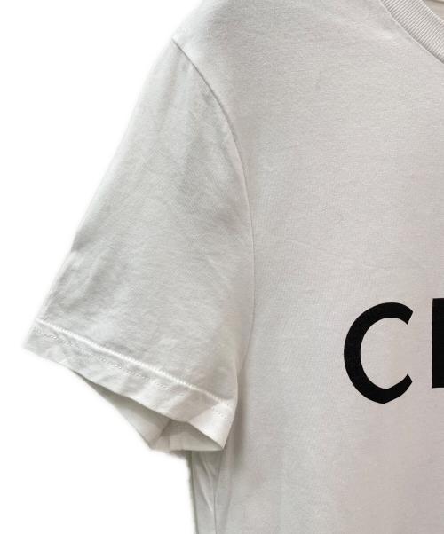 CELINE（セリーヌ）CELINE (セリーヌ) ロゴプリントTシャツ ホワイト サイズ:Mの古着・服飾アイテム