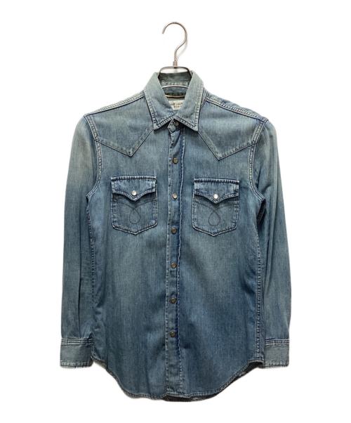 Saint Laurent Paris（サンローランパリ）Saint Laurent Paris (サンローランパリ) デニムウエスタンシャツ インディゴ サイズ:ＸＳの古着・服飾アイテム