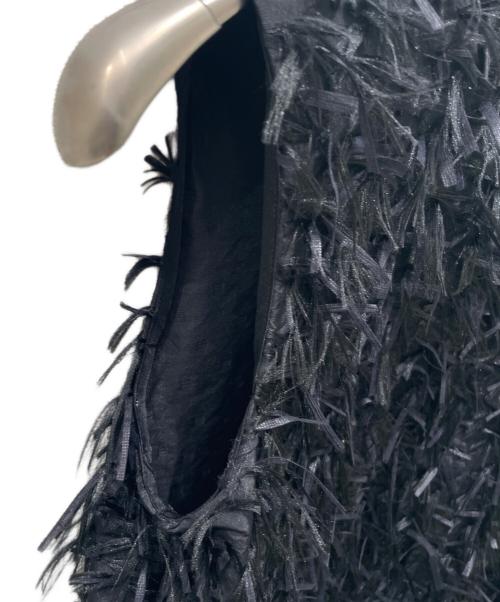 ANAYI（アナイ）ANAYI (アナイ) フェザーカットジャガード ブラウス ブラック サイズ:38の古着・服飾アイテム