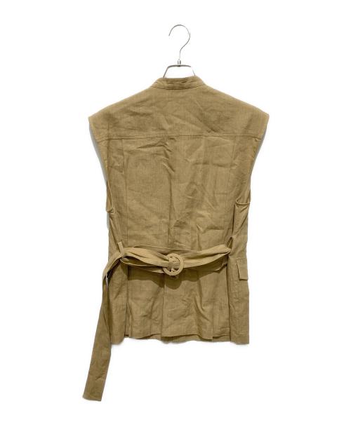 STUMBLY（スタンブリ―）STUMBLY (スタンブリ―) Belted Sleeveless Jacket ベージュ サイズ:36の古着・服飾アイテム