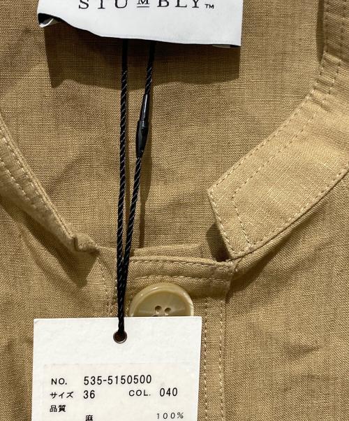 STUMBLY（スタンブリ―）STUMBLY (スタンブリ―) Belted Sleeveless Jacket ベージュ サイズ:36の古着・服飾アイテム