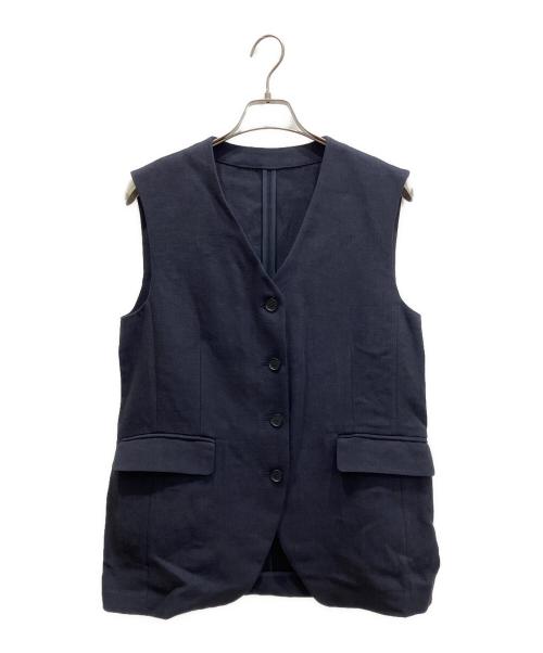 ROPE（ロペ）ROPE (ロペ) 尾州リネンオーバーロングジレ ネイビー サイズ:36の古着・服飾アイテム