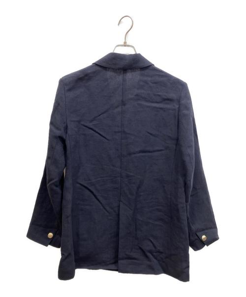 ROPE（ロペ）ROPE (ロペ) 尾州リネンダブルブレストジャケット ネイビー サイズ:38の古着・服飾アイテム