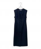 ）の古着「Lucia Dress / ノースリーブワンピース」｜ネイビー