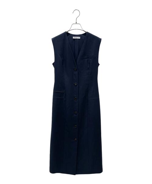 ADEAM（アディアム）ADEAM (アディアム) Lucia Dress / ノースリーブワンピース ネイビー サイズ:4の古着・服飾アイテム