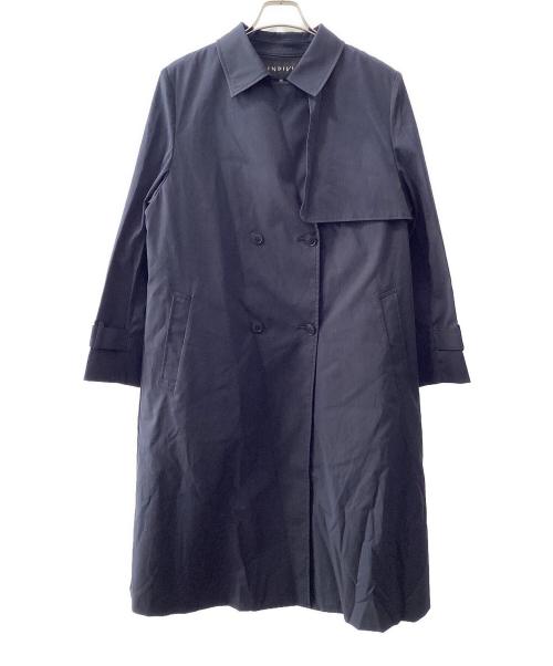 INDIVI（インディヴィ）INDIVI (インディヴィ) UVケア/ライナー付トレンチコート ネイビー サイズ:15の古着・服飾アイテム