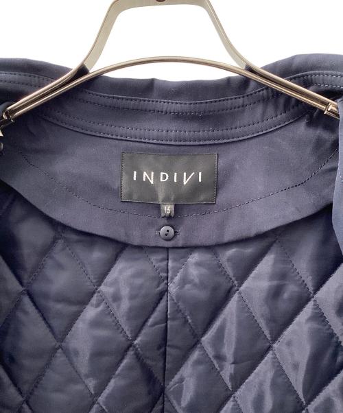 INDIVI（インディヴィ）INDIVI (インディヴィ) UVケア/ライナー付トレンチコート ネイビー サイズ:15の古着・服飾アイテム