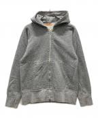 Healthknitヘルスニット）の古着「ヘザースラブスウェット ジップパーカー」｜グレー