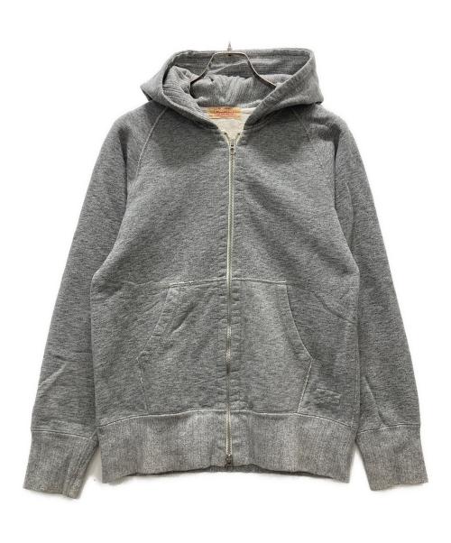 Healthknit（ヘルスニット）Healthknit (ヘルスニット) ヘザースラブスウェット ジップパーカー グレー サイズ:Mの古着・服飾アイテム