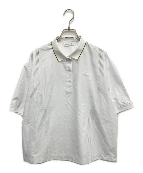 LACOSTE（ラコステ）LACOSTE (ラコステ) レーザーカットホールテクニカルポロシャツ ホワイト サイズ:38の古着・服飾アイテム