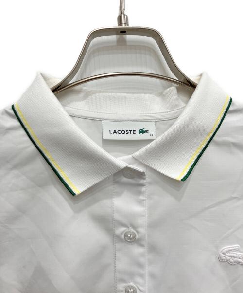 LACOSTE（ラコステ）LACOSTE (ラコステ) レーザーカットホールテクニカルポロシャツ ホワイト サイズ:38の古着・服飾アイテム